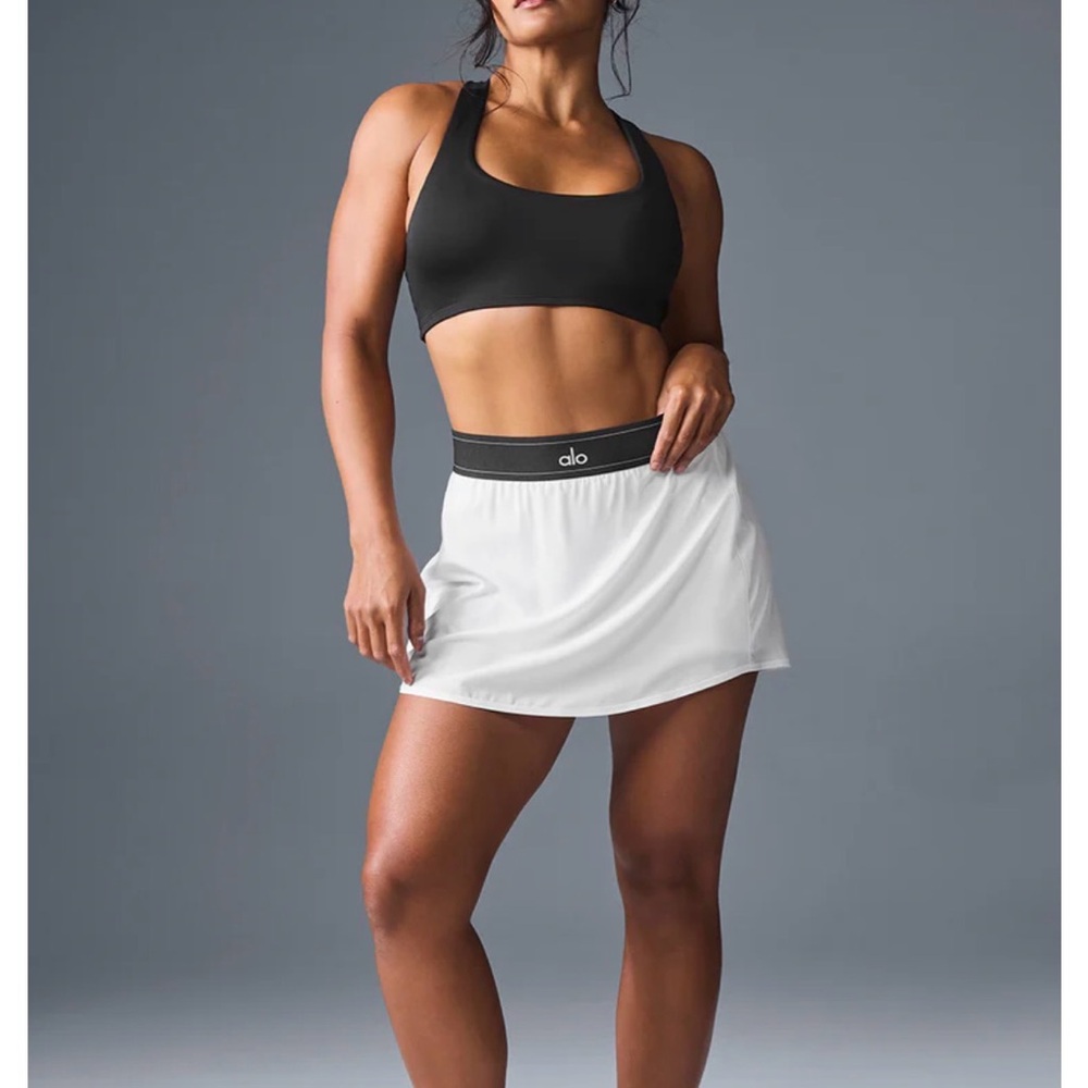 Alo Match Point Tennis Skirt White